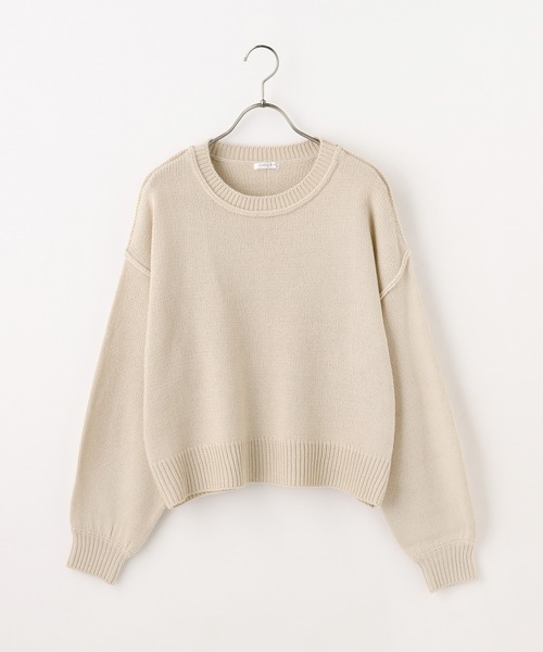 Honeys（ハニーズ）の「アウトシームトップス（ニット/セーター・レディース・アイボリー/パープル/ブラック/オリーブ/ベージュ・L/S/M）」の15枚目の写真