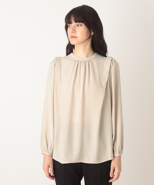 DRESKIP(ドレスキップ)の「◆イ-ジ-ケア前後2WAY袖タックブラウス(シャツ/ブラウス・レディース・ブラック/ベージュ/ダークオレンジ・02/03)」の10枚目の写真