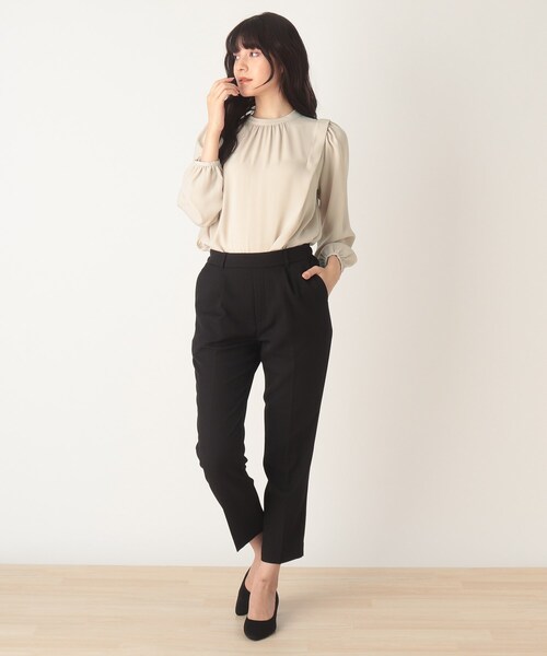 DRESKIP(ドレスキップ)の「◆イ-ジ-ケア前後2WAY袖タックブラウス(シャツ/ブラウス・レディース・ブラック/ベージュ/ダークオレンジ・02/03)」の8枚目の写真