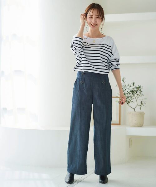 le.coeur blanc(ルクールブラン)の「ラウンドテールパネルボーダープルオーバー(Tシャツ/カットソー・レディース・ホワイト系その他/ブラウン系その他3・FREE)」の22枚目の写真