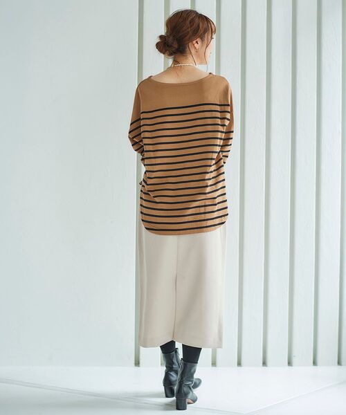 le.coeur blanc(ルクールブラン)の「ラウンドテールパネルボーダープルオーバー(Tシャツ/カットソー・レディース・ホワイト系その他/ブラウン系その他3・FREE)」の13枚目の写真