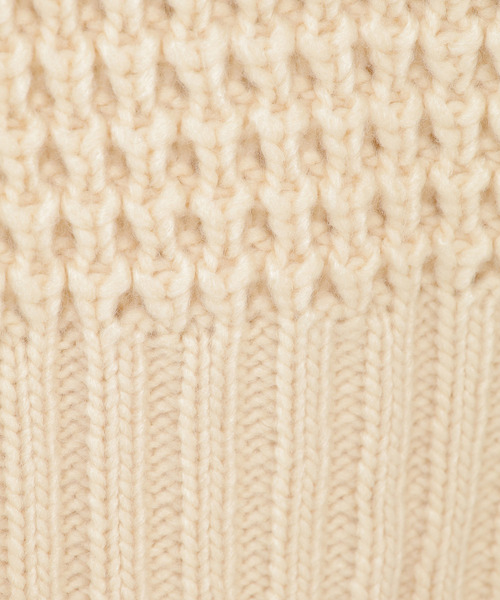 LBC（エルビーシー）の「ロービングワッフルニット（ニット/セーター・レディース・ブラック/オフホワイト・M）」の4枚目の写真
