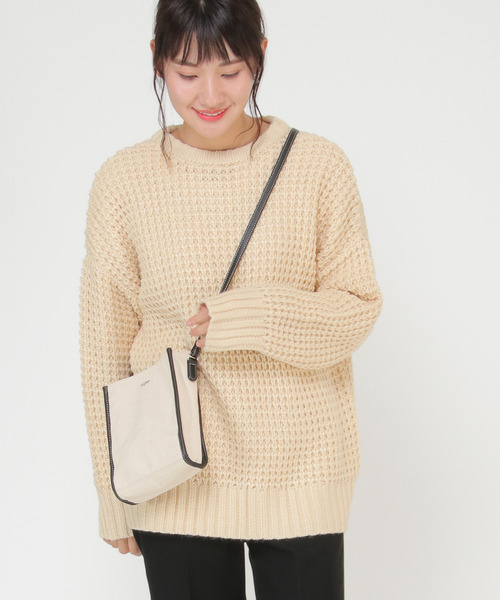 LBC（エルビーシー）の「ロービングワッフルニット（ニット/セーター・レディース・ブラック/オフホワイト・M）」の15枚目の写真