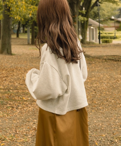 Ambre Neige(アンブルネージュ)の「カレッジシシュウスウェット/【WEB/EC限定商品】(スウェット・レディース・ライトグレー/ダークブラウン/アイボリー・FREE)」の8枚目の写真