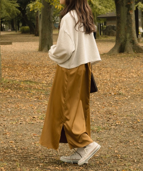 Ambre Neige(アンブルネージュ)の「カレッジシシュウスウェット/【WEB/EC限定商品】(スウェット・レディース・ライトグレー/ダークブラウン/アイボリー・FREE)」の13枚目の写真