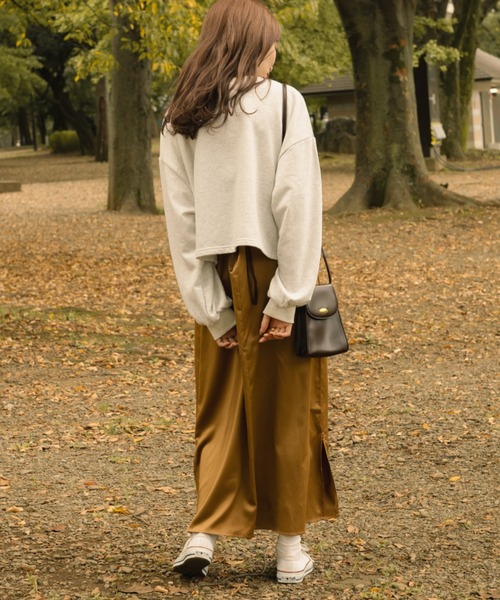 Ambre Neige(アンブルネージュ)の「カレッジシシュウスウェット/【WEB/EC限定商品】(スウェット・レディース・ライトグレー/ダークブラウン/アイボリー・FREE)」の16枚目の写真