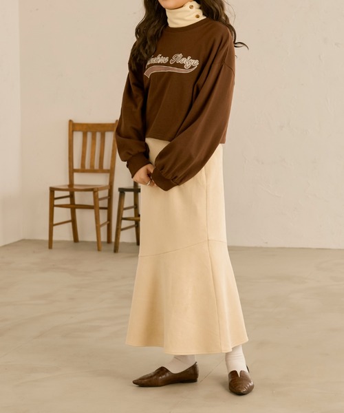 Ambre Neige(アンブルネージュ)の「カレッジシシュウスウェット/【WEB/EC限定商品】(スウェット・レディース・ライトグレー/ダークブラウン/アイボリー・FREE)」の21枚目の写真