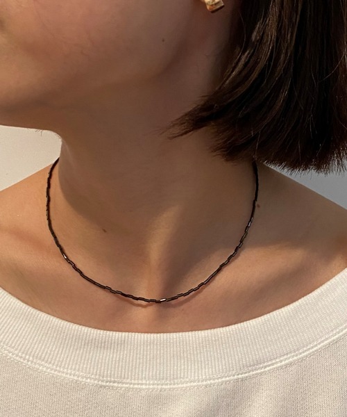 SHENERY（シーナリー）の「【WEB限定】バンブービーズネックレス（ネックレス・レディース・ブラック/オフホワイト/レッド・FREE）」の3枚目の写真