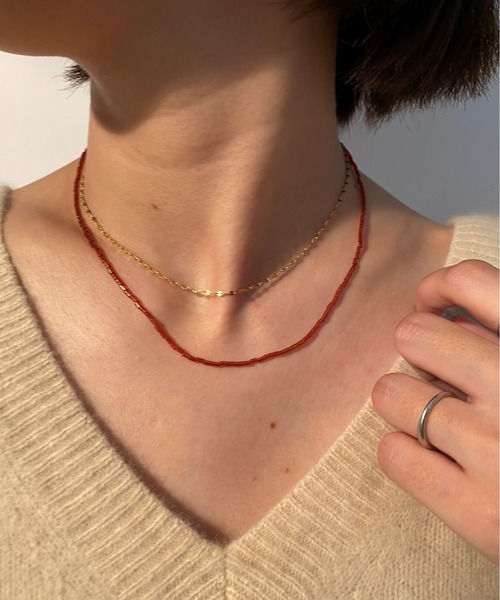 SHENERY（シーナリー）の「【WEB限定】バンブービーズネックレス（ネックレス・レディース・ブラック/オフホワイト/レッド・FREE）」の16枚目の写真