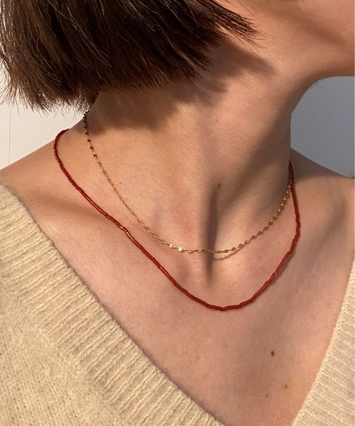 SHENERY（シーナリー）の「【WEB限定】バンブービーズネックレス（ネックレス・レディース・ブラック/オフホワイト/レッド・FREE）」の18枚目の写真