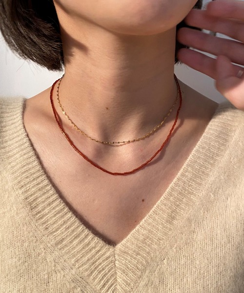 SHENERY（シーナリー）の「【WEB限定】バンブービーズネックレス（ネックレス・レディース・ブラック/オフホワイト/レッド・FREE）」の19枚目の写真