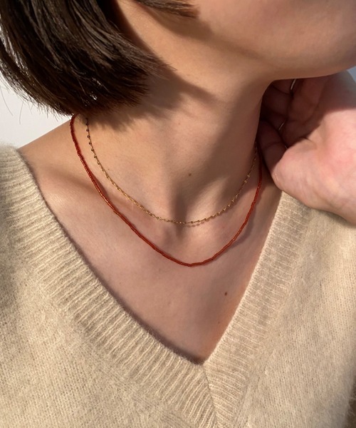 SHENERY（シーナリー）の「【WEB限定】バンブービーズネックレス（ネックレス・レディース・ブラック/オフホワイト/レッド・FREE）」の20枚目の写真