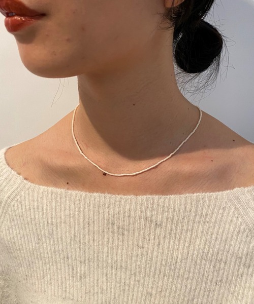 SHENERY（シーナリー）の「【WEB限定】バンブービーズネックレス（ネックレス・レディース・ブラック/オフホワイト/レッド・FREE）」の6枚目の写真