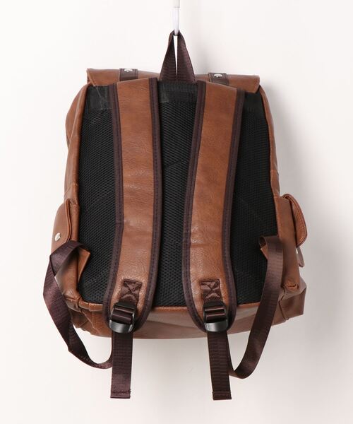 STYLEBLOCK(スタイルブロック)の「レザータッチバックパック(バックパック/リュック・メンズ・ダークブラウン/ライトブラウン/ブラック・FREE)」の4枚目の写真