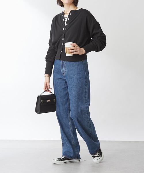 DISCOAT(ディスコート)の「【WEB限定】ワッフルショートカーディガン(カーディガン/ボレロ・レディース・ブラック/ブラウン/グリーン/グレイッシュベージュ/テラコッタ/オフホワイト/イエロー/レッド/グリーン系その他・FREE)」の13枚目の写真