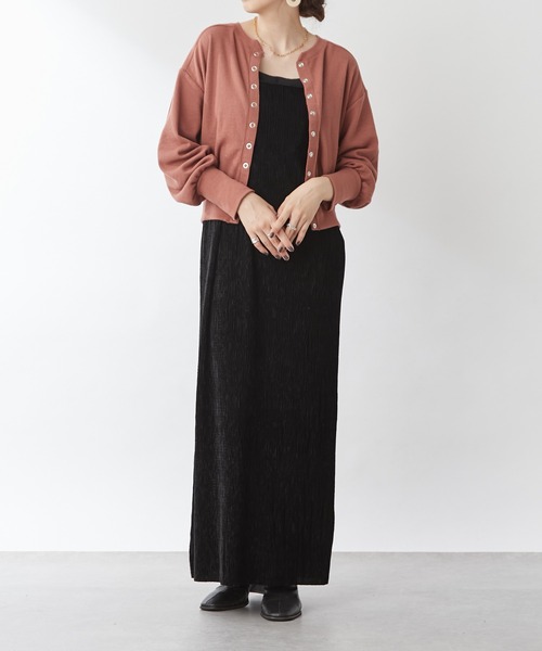 DISCOAT(ディスコート)の「【WEB限定】ワッフルショートカーディガン(カーディガン/ボレロ・レディース・ブラック/ブラウン/グリーン/グレイッシュベージュ/テラコッタ/オフホワイト/イエロー/レッド/グリーン系その他・FREE)」の15枚目の写真