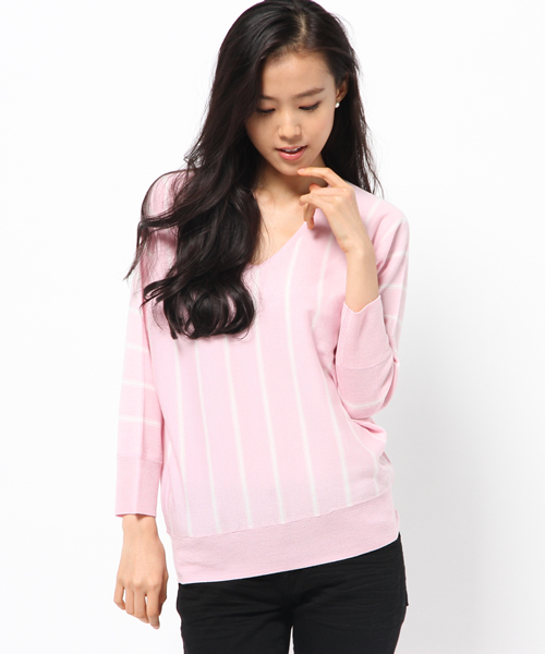 SHIPS for women（シップスフォーウィメン）の「12G ウールシルク ドルマンスリーブ プルオーバー（ニット/セーター・レディース・オフホワイト/ライトグレー/ピンク/ライトブルー/コバルトブルー・ONE SIZE）」の5枚目の写真