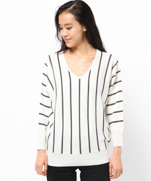 SHIPS for women（シップスフォーウィメン）の「12G ウールシルク ドルマンスリーブ プルオーバー（ニット/セーター・レディース・オフホワイト/ライトグレー/ピンク/ライトブルー/コバルトブルー・ONE SIZE）」の8枚目の写真