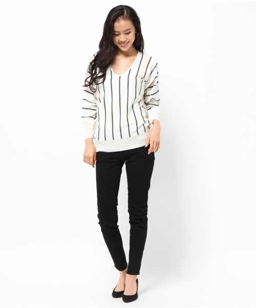 SHIPS for women（シップスフォーウィメン）の「12G ウールシルク ドルマンスリーブ プルオーバー（ニット/セーター・レディース・オフホワイト/ライトグレー/ピンク/ライトブルー/コバルトブルー・ONE SIZE）」の11枚目の写真