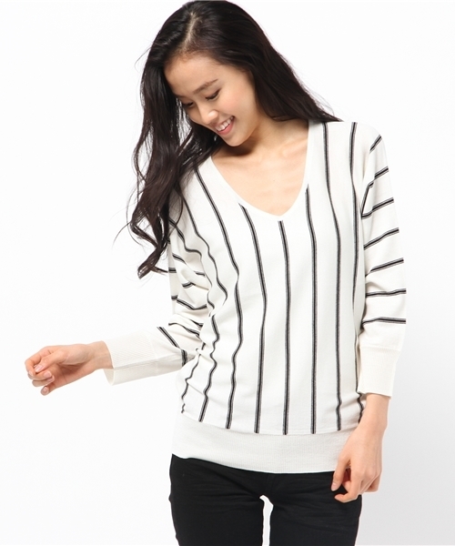 SHIPS for women（シップスフォーウィメン）の「12G ウールシルク ドルマンスリーブ プルオーバー（ニット/セーター・レディース・オフホワイト/ライトグレー/ピンク/ライトブルー/コバルトブルー・ONE SIZE）」の14枚目の写真