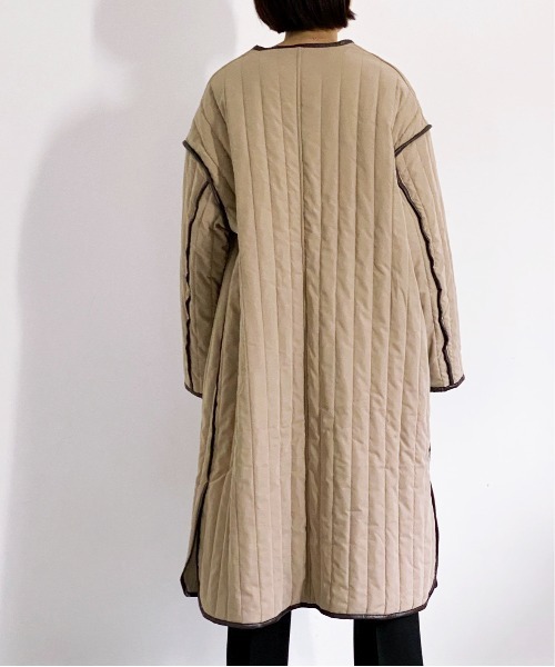 ottilie（オティーリエ）の「パイピングキルトコート（ミリタリージャケット・レディース・ブラック/ベージュ/アイボリー・FREE）」の17枚目の写真