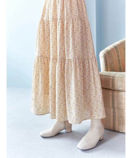 earth music&ecology（アースミュージックアンドエコロジー）の「【WEB限定】エンパイアフラワーワンピース（ワンピース・レディース・ブラック/アイボリー・FREE）」の7枚目の写真