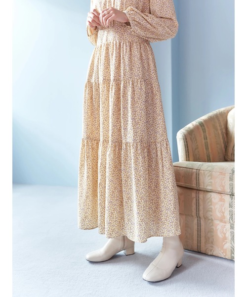 earth music&ecology（アースミュージックアンドエコロジー）の「【WEB限定】エンパイアフラワーワンピース（ワンピース・レディース・ブラック/アイボリー・FREE）」の8枚目の写真