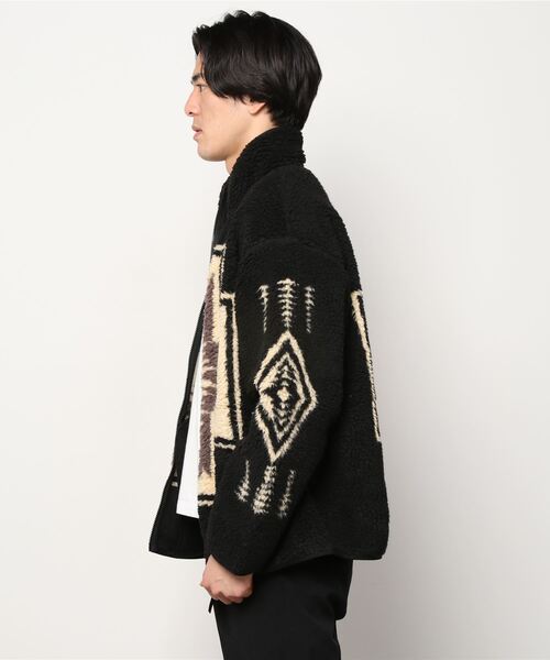 PENDLETON(ペンドルトン)の「PENDLETON(ペンドルトン) ボアスタンドジップブルゾン Boa Stand Zip Blouson(ブルゾン・メンズ・ブラック/キャメル/アイボリー・LARGE/MEDIUM)」の4枚目の写真