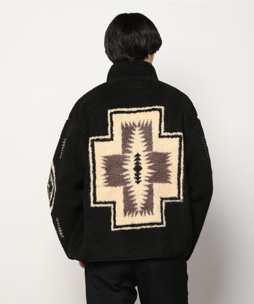 PENDLETON(ペンドルトン)の「PENDLETON(ペンドルトン) ボアスタンドジップブルゾン Boa Stand Zip Blouson(ブルゾン・メンズ・ブラック/キャメル/アイボリー・LARGE/MEDIUM)」の5枚目の写真