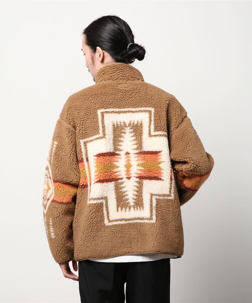 PENDLETON(ペンドルトン)の「PENDLETON(ペンドルトン) ボアスタンドジップブルゾン Boa Stand Zip Blouson(ブルゾン・メンズ・ブラック/キャメル/アイボリー・LARGE/MEDIUM)」の7枚目の写真