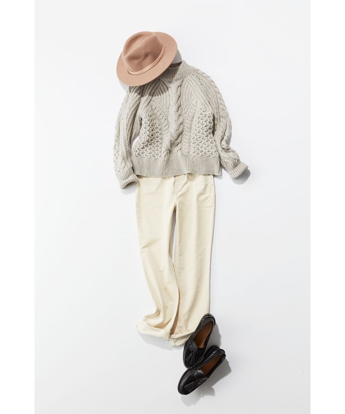 Banana Republic(バナナリパブリック)の「カシミヤ ケーブルニット クロップドセーター(ニット/セーター・レディース・ピンク/ライトグレー・S/XS/M)」の13枚目の写真
