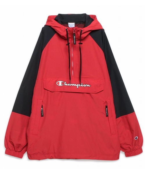 Champion(チャンピオン)の「Champion アノラック パーカー C3-R603(ナイロンジャケット・メンズ・レッド/ベージュ/杢グレー/ネイビー/ブラック・L/S/M/XL)」の5枚目の写真