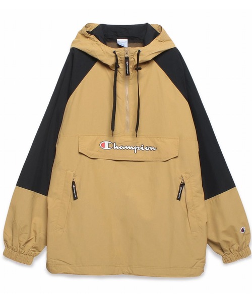 Champion(チャンピオン)の「Champion アノラック パーカー C3-R603(ナイロンジャケット・メンズ・レッド/ベージュ/杢グレー/ネイビー/ブラック・L/S/M/XL)」の8枚目の写真