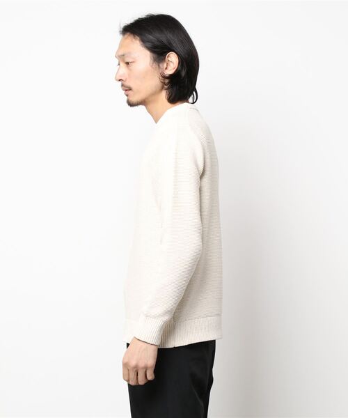 MEN'S BIGI(メンズビギ)の「7Gガーターメランジニット(ニット/セーター・メンズ・ベージュ/ネイビー・01/02/03)」の4枚目の写真