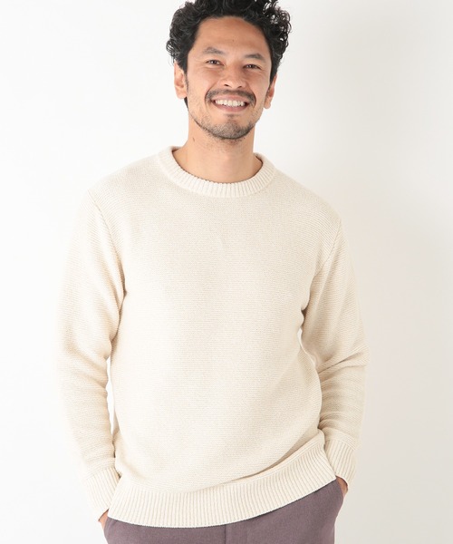 MEN'S BIGI(メンズビギ)の「7Gガーターメランジニット(ニット/セーター・メンズ・ベージュ/ネイビー・01/02/03)」の17枚目の写真
