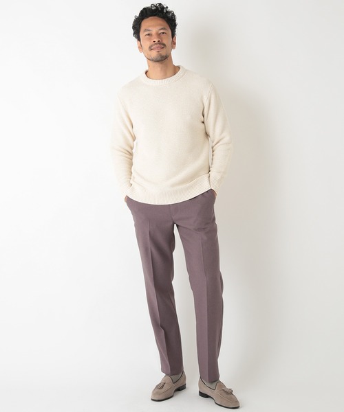 MEN'S BIGI(メンズビギ)の「7Gガーターメランジニット(ニット/セーター・メンズ・ベージュ/ネイビー・01/02/03)」の15枚目の写真