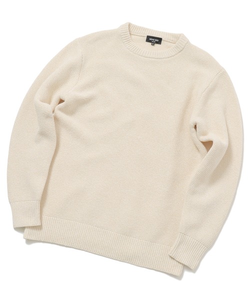 MEN'S BIGI(メンズビギ)の「7Gガーターメランジニット(ニット/セーター・メンズ・ベージュ/ネイビー・01/02/03)」の13枚目の写真