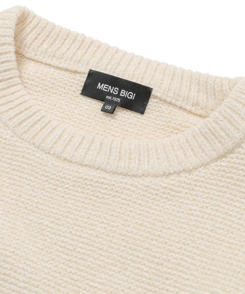 MEN'S BIGI(メンズビギ)の「7Gガーターメランジニット(ニット/セーター・メンズ・ベージュ/ネイビー・01/02/03)」の12枚目の写真