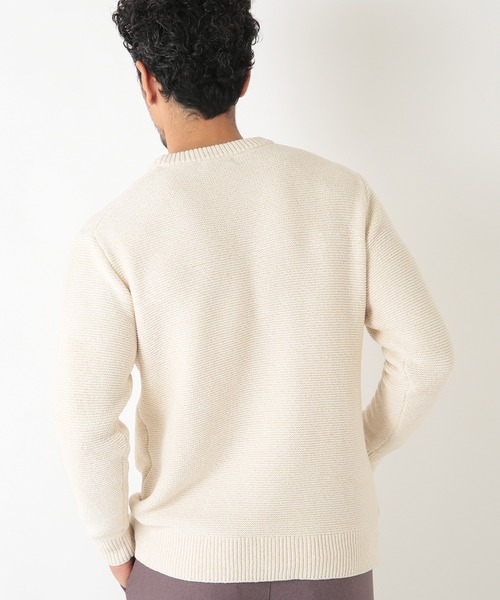 MEN'S BIGI(メンズビギ)の「7Gガーターメランジニット(ニット/セーター・メンズ・ベージュ/ネイビー・01/02/03)」の8枚目の写真