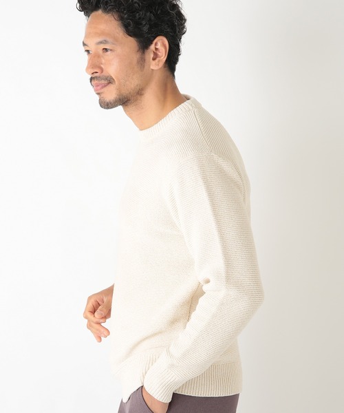 MEN'S BIGI(メンズビギ)の「7Gガーターメランジニット(ニット/セーター・メンズ・ベージュ/ネイビー・01/02/03)」の7枚目の写真