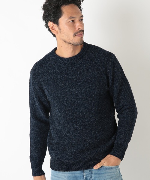 MEN'S BIGI(メンズビギ)の「7Gガーターメランジニット(ニット/セーター・メンズ・ベージュ/ネイビー・01/02/03)」の16枚目の写真
