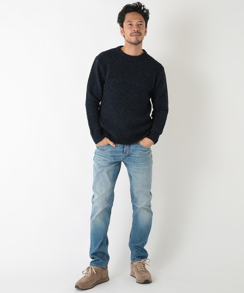 MEN'S BIGI(メンズビギ)の「7Gガーターメランジニット(ニット/セーター・メンズ・ベージュ/ネイビー・01/02/03)」の14枚目の写真
