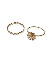 フラワーモチーフ2セットリング