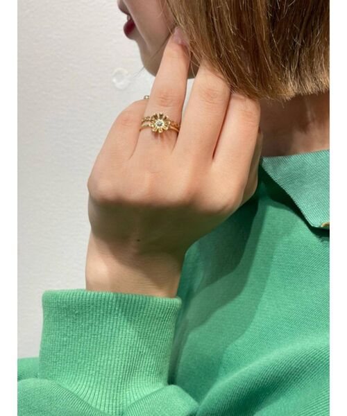 jouetie(ジュエティ)の「フラワーモチーフ2セットリング(リング・レディース・シルバー/ゴールド・FREE)」の8枚目の写真