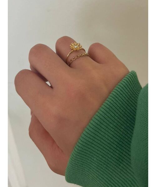 jouetie(ジュエティ)の「フラワーモチーフ2セットリング(リング・レディース・シルバー/ゴールド・FREE)」の10枚目の写真