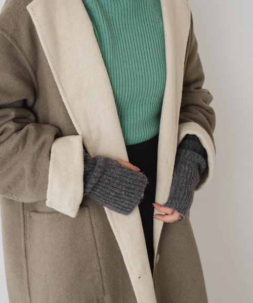 Kastane(カスタネ)の「【新色追加】ニットリブアームウォーマー(アームカバー・レディース・ブラック/グレー/アイボリー/イエロー・FREE)」の13枚目の写真
