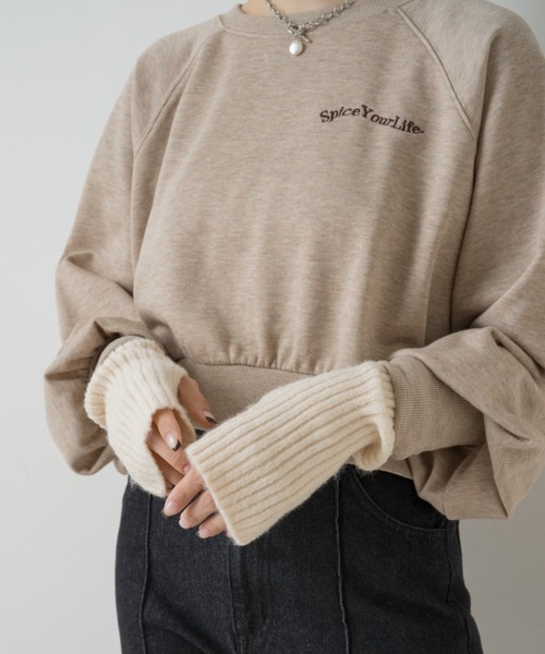 Kastane(カスタネ)の「【新色追加】ニットリブアームウォーマー(アームカバー・レディース・ブラック/グレー/アイボリー/イエロー・FREE)」の14枚目の写真