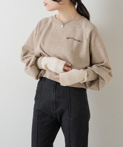 Kastane(カスタネ)の「【新色追加】ニットリブアームウォーマー(アームカバー・レディース・ブラック/グレー/アイボリー/イエロー・FREE)」の6枚目の写真