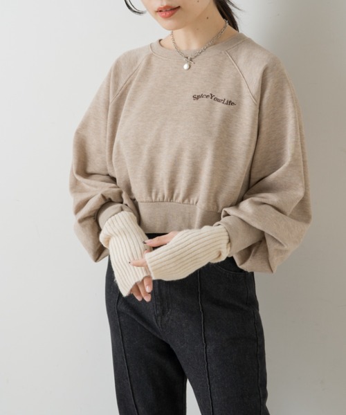 Kastane(カスタネ)の「【新色追加】ニットリブアームウォーマー(アームカバー・レディース・ブラック/グレー/アイボリー/イエロー・FREE)」の9枚目の写真