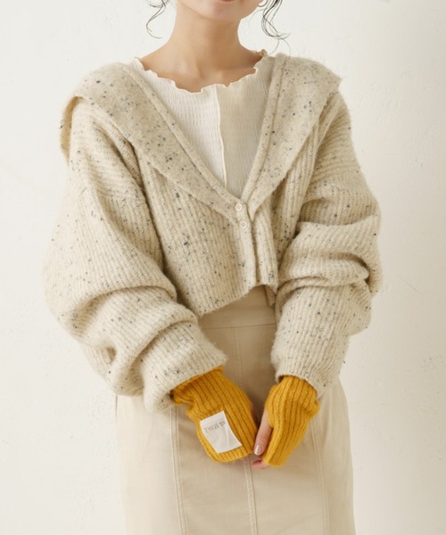 Kastane(カスタネ)の「【新色追加】ニットリブアームウォーマー(アームカバー・レディース・ブラック/グレー/アイボリー/イエロー・FREE)」の19枚目の写真